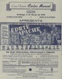 Programa do filme "Forte Apache" realizado por John Ford com a participação de John Wayne, Henry Fonda, Shirley Temple e Pedro Armendariz.