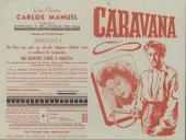 Programa do filme "Caravana" com a participação de Stewart Granger, Anne Crawford, Dennis Price e Jean Kent.
