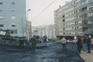Repavimentação de uma rua em Queluz.
