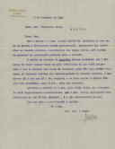 Carta de Raul Lino dirigida a Francisco Costa, relativa aos pormenores da construção de sua casa em Sintra.