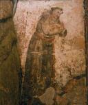Fresco a representar São Francisco na capela do senhor no Horto do Convento de Santa Cruz da Serra, vulgarmente conhecido por Convento dos Capuchos.