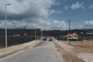 Obras de beneficiação no troço de uma estrada no concelho de Sintra.