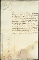 Nota relativa a cartas de Francisco Gregório Pires Bandeira intendente geral do ouro de Vila Rica recebidas pela fragata de guerra Nossa Senhora dos Prazeres.