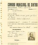 Registo de matricula de cocheiro profissional em nome de Manuel Bandeira, morador no Pendão, com o nº de inscrição 655.