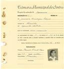 Registo de matricula de carroceiro em nome de Jesuína Domingas Roque, moradora em Alvarinhos, com o nº de inscrição 1831.
