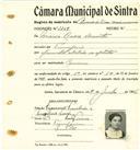 Registo de matricula de carroceiro de 2 ou mais animais em nome de Maria Rosa Duarte, moradora na Terrugem, com o nº de inscrição 2104.