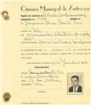 Registo de matricula de cocheiro profissional em nome de Joaquim Alves Bento Ivo, morador na Tala, com o nº de inscrição 1177.