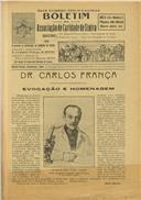 Boletim n.º 2 da Associação de Caridade de Sintra comemorativo de seu 5.º aniversário com uma extensa evocação e homenagem ao professor dr. Carlos França.