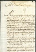 Carta dirigida a Custódio José Bandeira proveniente do seu tio a propósito da venda de azeite e da reposição de uma contribuição à fazenda real.