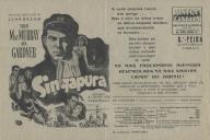 Programa do filme "Singapura" com a participação dos atores Mac Mirray e Gardner.
