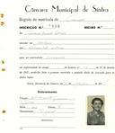 Registo de matricula de carroceiro em nome de Leonor Duarte Grácio, moradora na Assafora, com o nº de inscrição 1886.