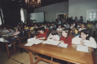 Sessão de Assembleia Infantil na sala da Nau do Palácio Valenças.