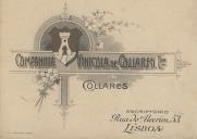 Cartão de visita da companhia vinícola de Colares Lda com escritório na rua do Alecrim, n.º 33, Lisboa.