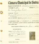 Registo de matricula de cocheiro profissional em nome de Francisco Luís Pardal, morador em Paiões, com o nº de inscrição 1071.
