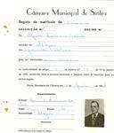 Registo de matricula de carroceiro em nome de Alfredo Antunes Baleia, morador em Albogas, com o nº de inscrição 2097.