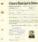 Registo de matricula de cocheiro profissional em nome de Francisco Diogo de Almeida, morador em Paiões, com o nº de inscrição 1066.
