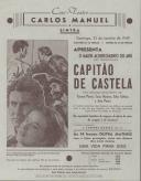 Programa do filme "Capitão de Castela" com a participação de Tyrone Power, Cesar Romero, John Sultton e Jean Peters.