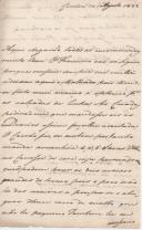Carta da Duquesa de Lafões relativa a documentos que chegaram à Quinta de Seteais em Sintra.