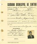 Registo de matricula de cocheiro profissional em nome de António de Oliveira, morador na Quinta da Bica, com o nº de inscrição 620.