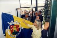 Inauguração da Esquadra da G.N.R. em Casal de Cambra, com a presença do Ministro da Administração Interna, Dr. Jorge Coelho e da Presidente da Câmara Municipal de Sintra, Drª Edite Estrela.
