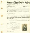 Registo de matricula de carroceiro de 2 ou mais animais em nome de António Duarte Rosalino, morador em Cortegaça, com o nº de inscrição 2183.