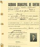 Registo de matricula de cocheiro profissional em nome de Camilo da Rocha Carreira, morador na Idanha, com o nº de inscrição 824.