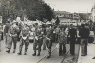 Comemoração do 1.º de maio de 1974 na avenida Heliodoro Salgado, em Sintra.