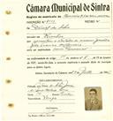 Registo de matricula de carroceiro de 2 ou mais animais em nome de Daniel da Silva, morador na Rinchoa, com o nº de inscrição 2113.