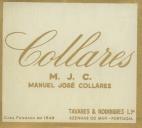 Rótulo para garrafas de vinho de Colares de Manuel José Collares.