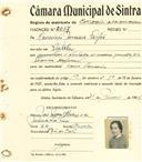 Registo de matricula de carroceiro de 2 ou mais animais em nome de Conceição Jesuina Feijão, moradora em Bolelas, com o nº de inscrição 2037.