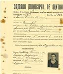 Registo de matricula de carroceiro 2 ou mais animais em nome de Maria Ferreira Carina, moradora no Mucifal, com o nº de inscrição 1793.