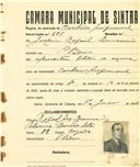 Registo de matricula de cocheiro profissional em nome de Joaquim Rafael Quaresma, morador em São Pedro, com o nº de inscrição 627.