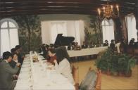 Almoço na sala da Nau do Palácio Valenças em Sintra aquando da receção da comitiva japonesa.