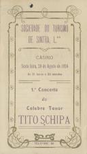 Programa do 1º Concerto do tenor Tito Schipa.