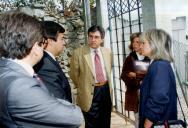Visita do Secretário Geral do Partido Socialista, Dr. António Guterres, às Escolas do Concelho de Sintra, com a presença da Presidente da Câmara Municipal de Sintra, Drª Edite Estrela.