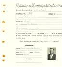Registo de matricula de cocheiro profissional em nome de Miguel dos Santos, morador em Lourel, com o nº de inscrição 1200.