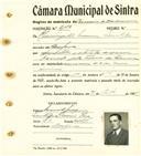 Registo de matricula de carroceiro de 2 ou mais animais em nome de Hermenegildo Manuel Manteiga, morador na Assafora, com o nº de inscrição 2153.