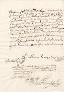 Recibo de pagamento relacionado com a herança do anterior marquês, D. Diogo de Noronha feito por Maria Teresa da Conceição ao Marquês de Marialva.