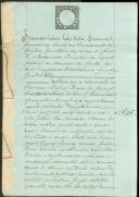 Certidão de inscrição hipotecária passada a Francisco Miguel Pereira relativa a uma vinha em Almoçageme, dois matos na Biscaia, um tojal no sitio da Raposa e uma casa com logradouro na Azoía.