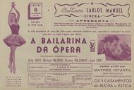 Programa do filme "A Bailarina da Ópera" com a participação de Sally Gray, Michael Wilding, Stanley Holloway e Jean Kent.