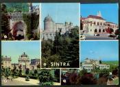 Sintra - Portugal. 1 um Pormenor.2 Hotel dos Seteais.3 Palácio da Pena.4 Palácio Nacional.5 Vista parcial.