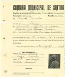 Registo de matricula de carroceiro 2 ou mais animais em nome de Manuel Marinho, morador no Sabugo, com o nº de inscrição 1262.
