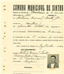 Registo de matricula de carroceiro 2 animais em nome de António Manuel Torrete Júnior, morador em Assafora, com o nº de inscrição 1631.
