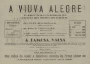Programa do filme "A Viúva Alegre"  com a participação dos atores Jeanett Macdonald e Maurice Chevalier.