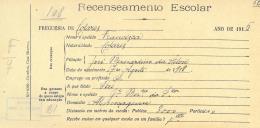 Recenseamento escolar de Francisca da Silva, filha de José Bernardino da Silva, moradora em Almoçageme.