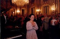 Concerto com Maria João Pires e Rufus Müller, durante o festival de música de Sintra, na sala da música do Palácio Nacional de Queluz.