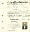 Registo de matricula de carroceiro de 2 ou mais animais em nome de Carlos António Duarte, morador em Catribana, com o nº de inscrição 2105.