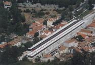 Vista aérea da estação de caminhos de ferro de Sintra.