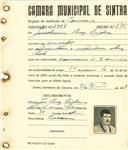 Registo de matricula de carroceiro de 2 animais em nome de Guilherme Brás Richas, morador no Mucifal, com o nº de inscrição 1918.