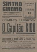 Programa do filme "O capitão Kidd" com a participação do ator Charles Laughton.